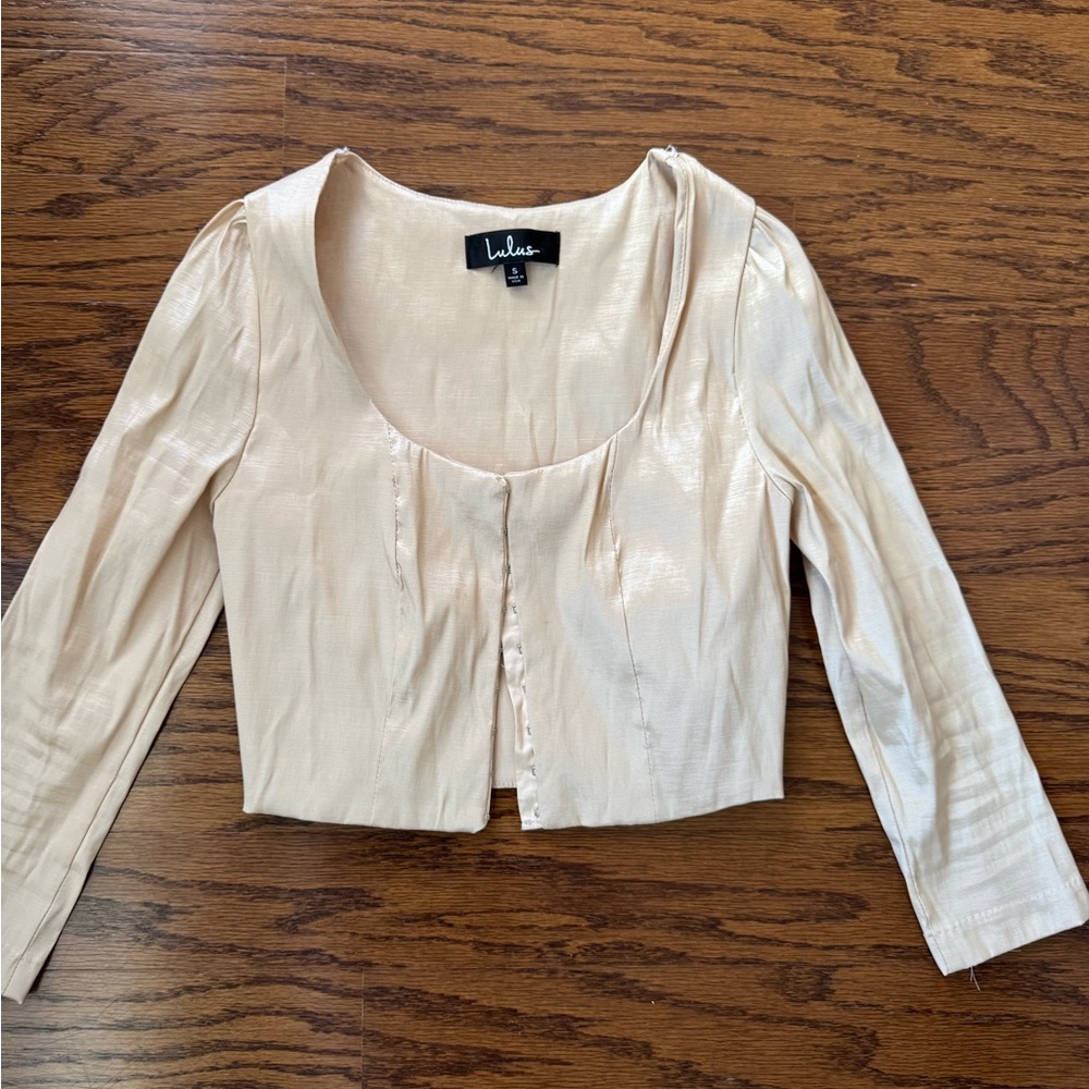 lulus gold corset top
